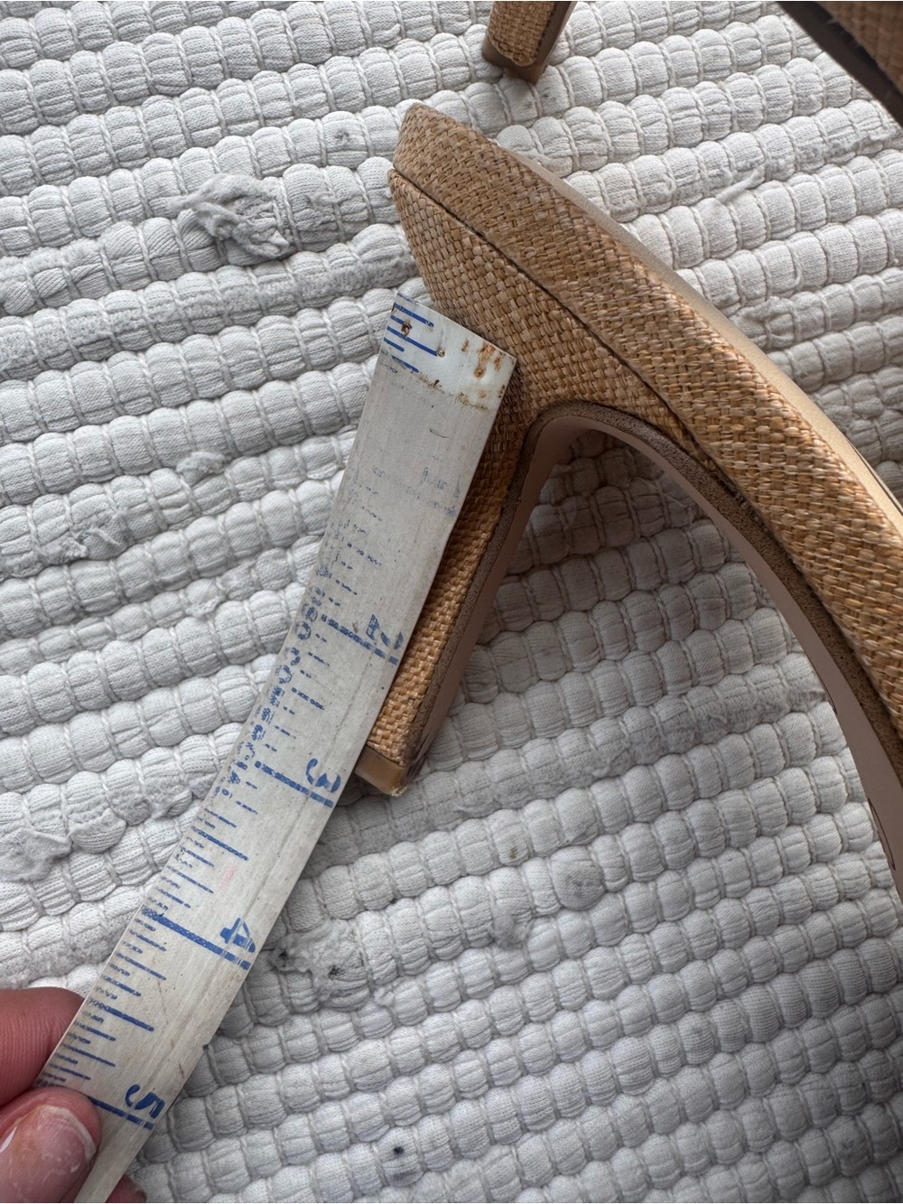 Jessica Simpson Raffia Rhinestone Mule Heels 9.5M - Picture 3 of 9